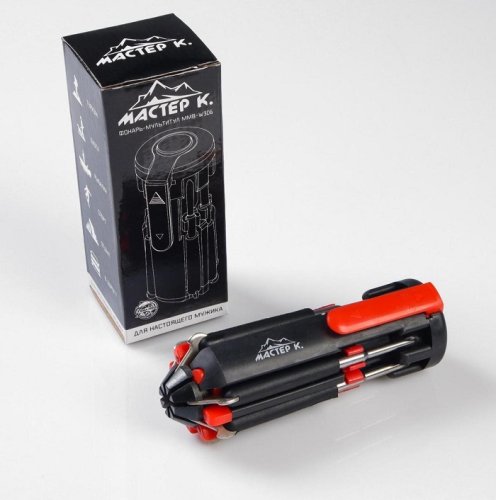 Фонарь-отвертка светодиодный "Мастер" 6LED 3ААА Черный-красный фото Фонарь-отвертка светодиодный "Мастер" 6LED 3ААА Черный-красный картинка